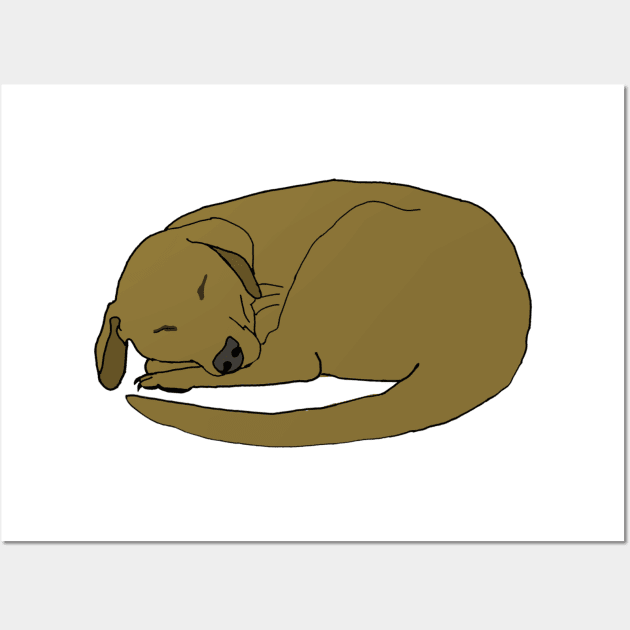 Sleepy Dog Wall Art by wanungara